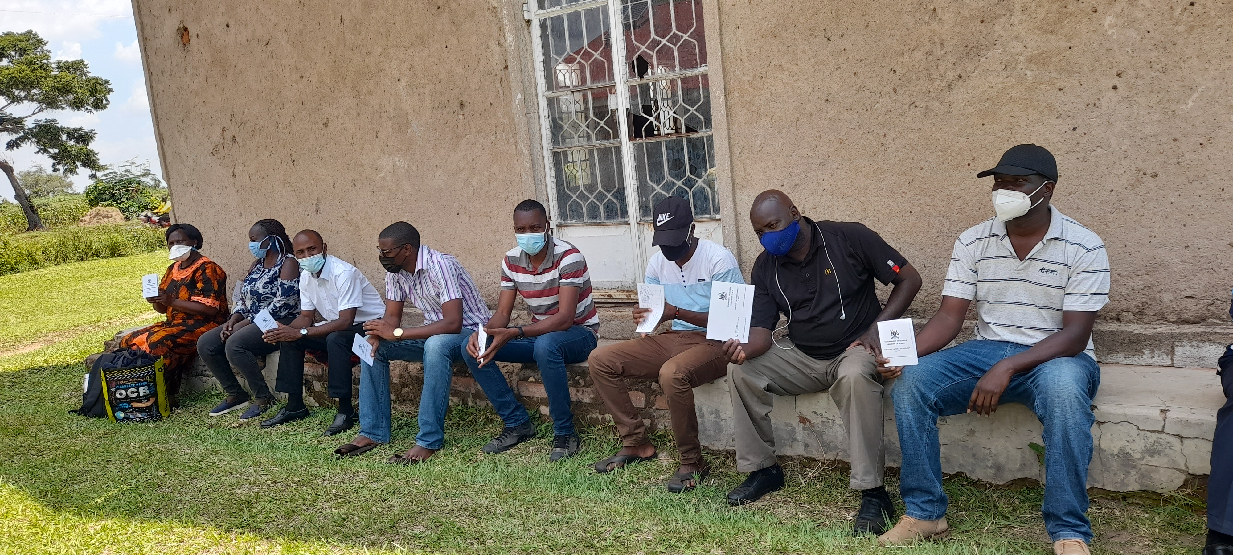 uganda staff getting covid vaccination